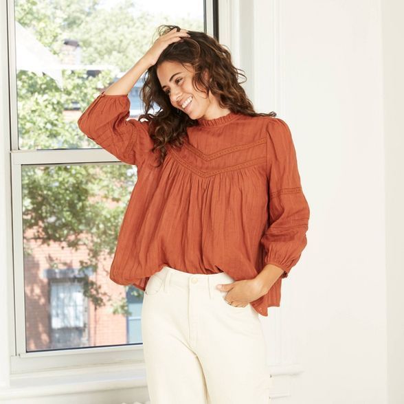 Women's 3/4 Sleeve Prairie Shirt - Universal Thread™ | Target