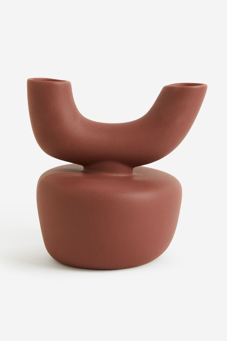 Stoneware Vase - Rust brown - Home All | H&M US | H&M (US + CA)