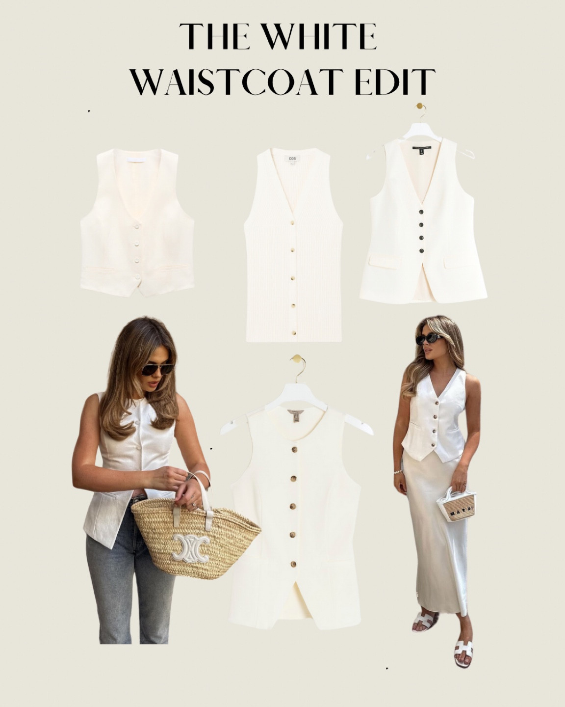 The perfect Summer top for dressing up or down. White waistcoat. 

#LTKuk #LTKsummer #LTKeurope