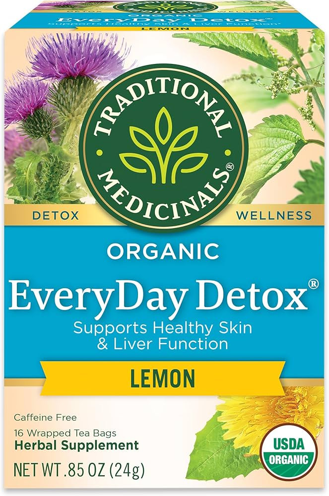 Traditional Medicinals Tea, Organic Everyday Detox Lemon, Supports Healthy Skin & Liver Function,... | Amazon (US)