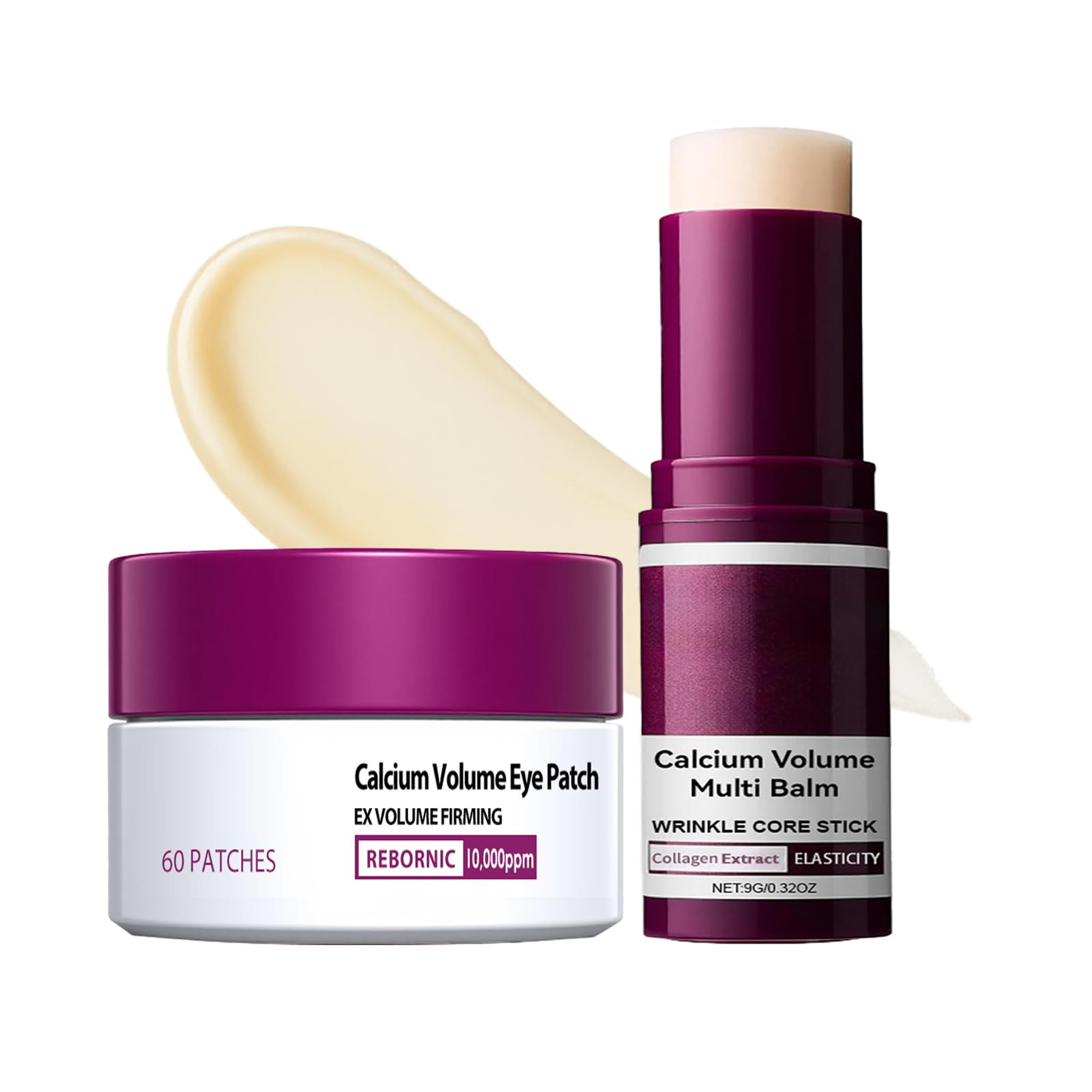 Eye Care Duo – Calcium Multi Balm Stick + Hydrogel Under Eye Patches 60ea (30 Pairs), Hydrating... | Amazon (US)