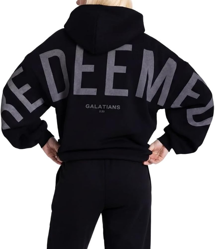 GLO | Kingdom Essential Hoodie | Redeemed | Christian Hoodie | Faith-Based Apparel | Black - Gray... | Amazon (US)