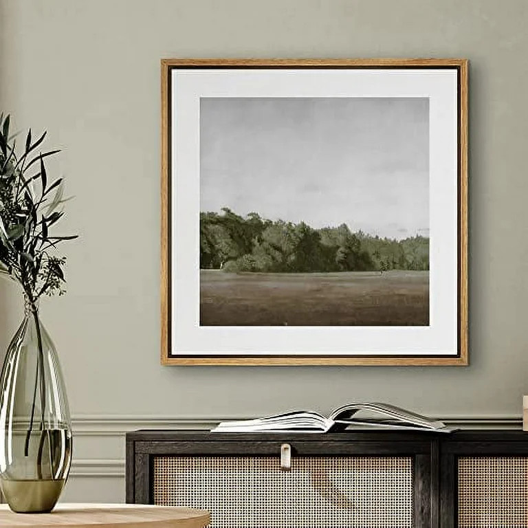 PixonSign Framed Canvas Wall Art Green Mountain Hill Forest Landscape View Print Nature Wildernes... | Walmart (US)