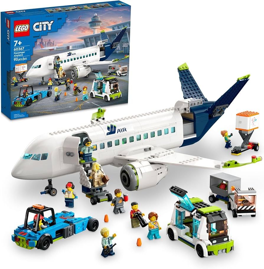 Lego City Passenger Airplane 60367 Building Toy Set; Fun Airplane STEM Toy for Kids with a Large ... | Amazon (US)
