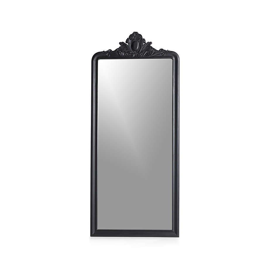 Levon Carved Wood Floor Mirror by Leanne Ford + Reviews | Crate & Barrel | Crate & Barrel