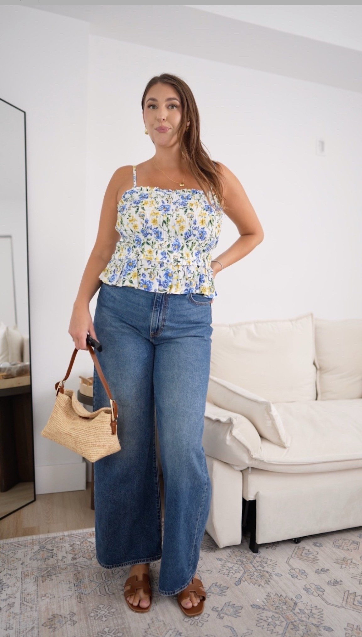 Floral top, everyday denim

Walmart floral top, wide leg jeans, casual outfit, spring outfit, everyday style, mom style, amazon sandals, neutral outfit, effortless look

#LTKSeasonal #LTKmomlife #LTKTall