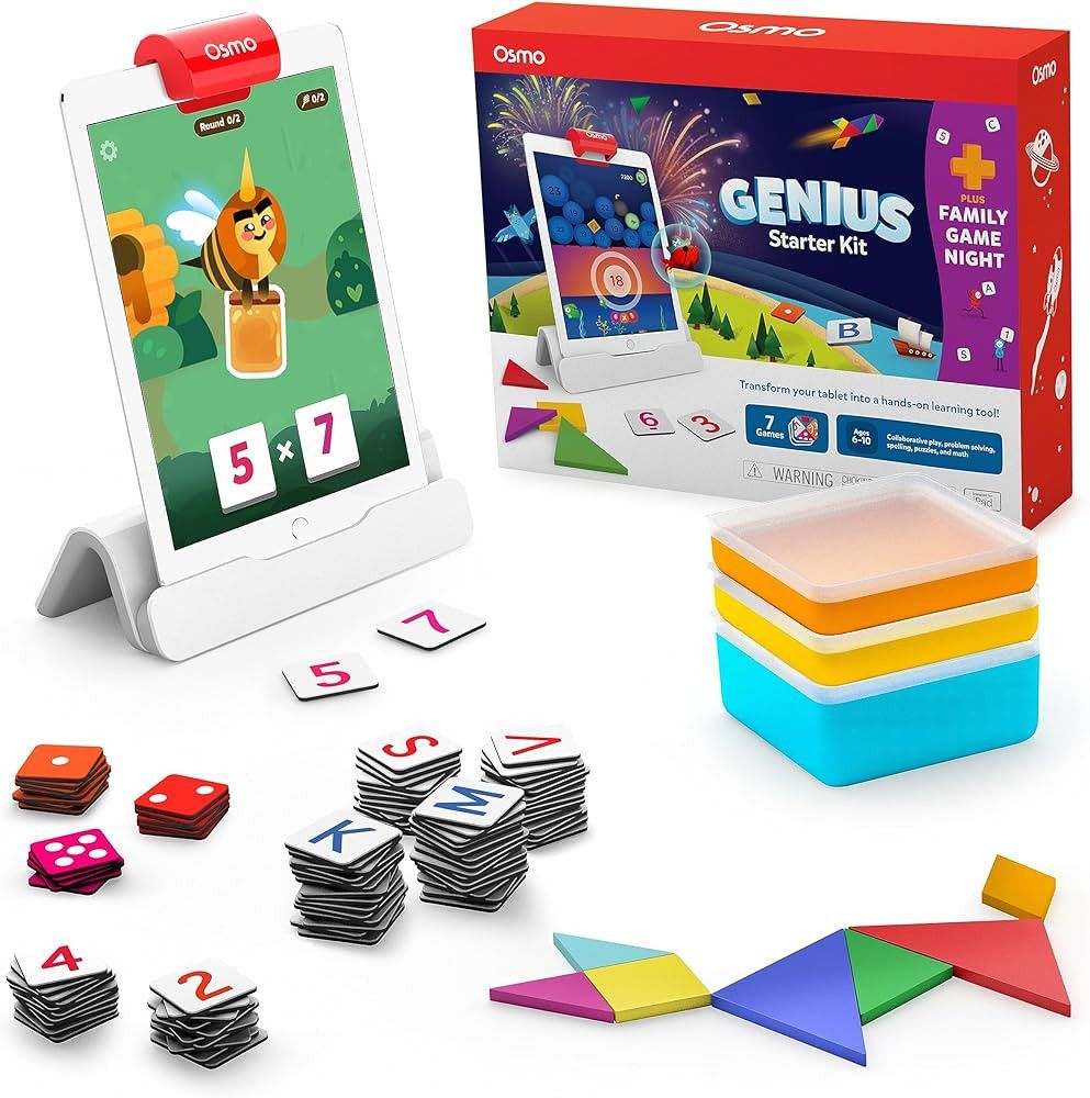 Osmo-Genius Starter Kit for iPad + Family Game Night-7 Educational Learning Games for Spelling & ... | Amazon (US)