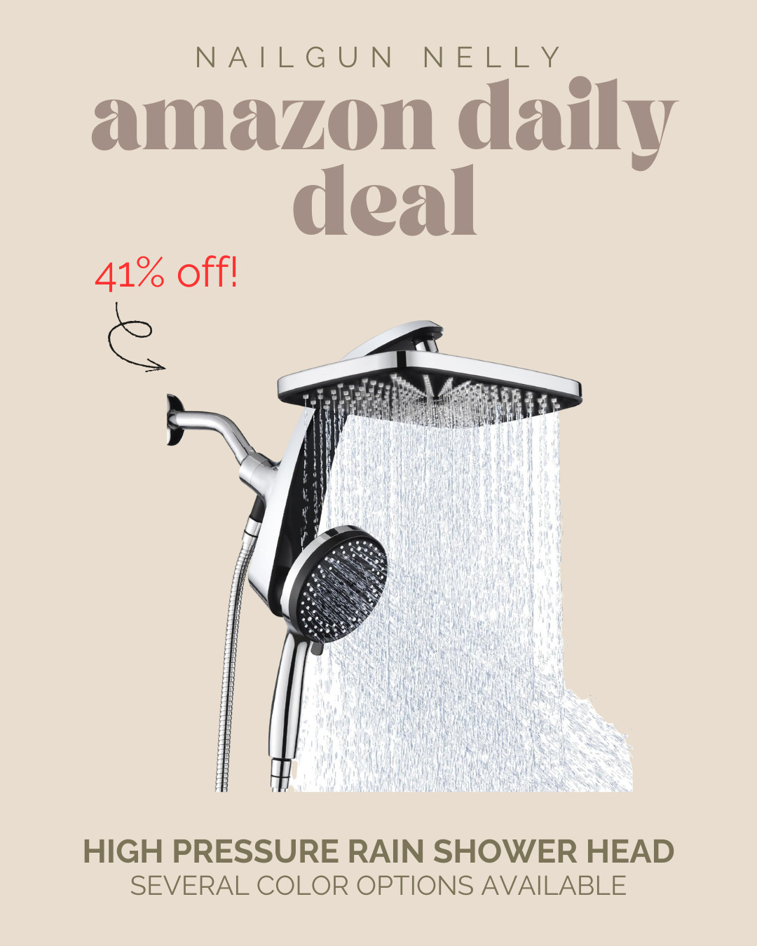 Amazon Daily Deal! - High Pressure Rain Shower Head 

 #LTKOver40 #LTKHome #LTKSaleAlert