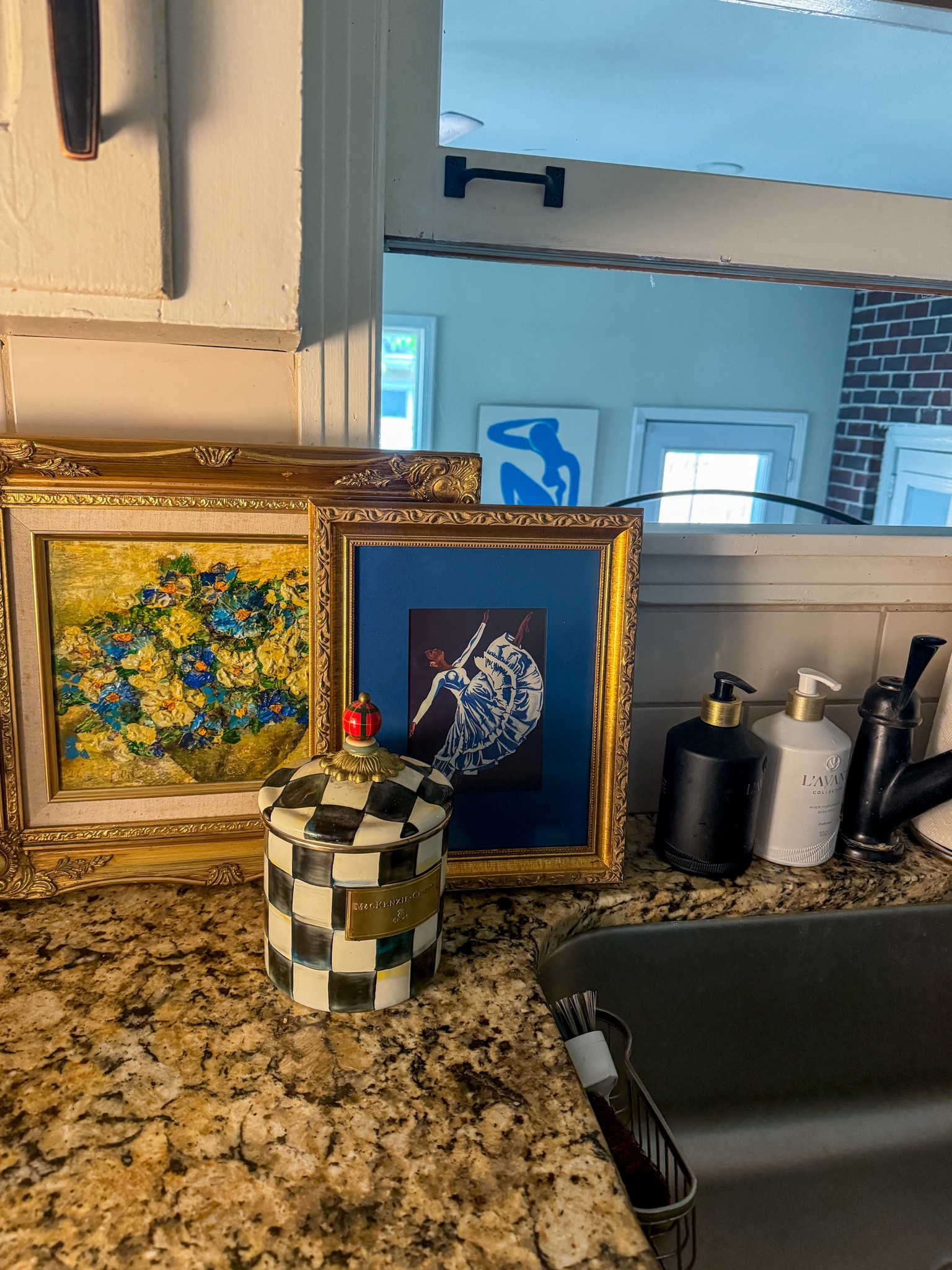 a few questions about this little nook in our kitchen. everything is thrifted, but the soap which is from a clean brand we love! i also found the canister online 🖤🤍❤️

#LTKhome