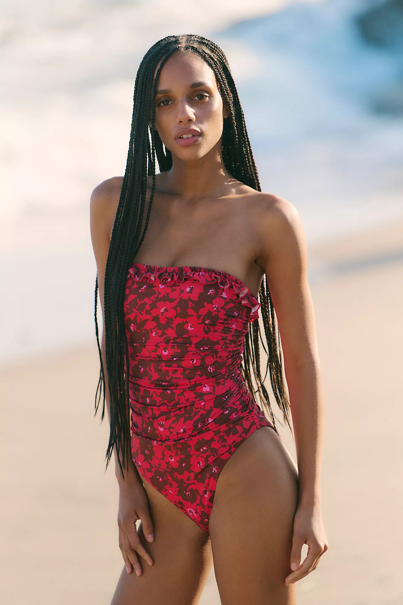 Rhythm Ruffle Strapless One Piece Swimsuit | Free People (Global - UK&FR Excluded)