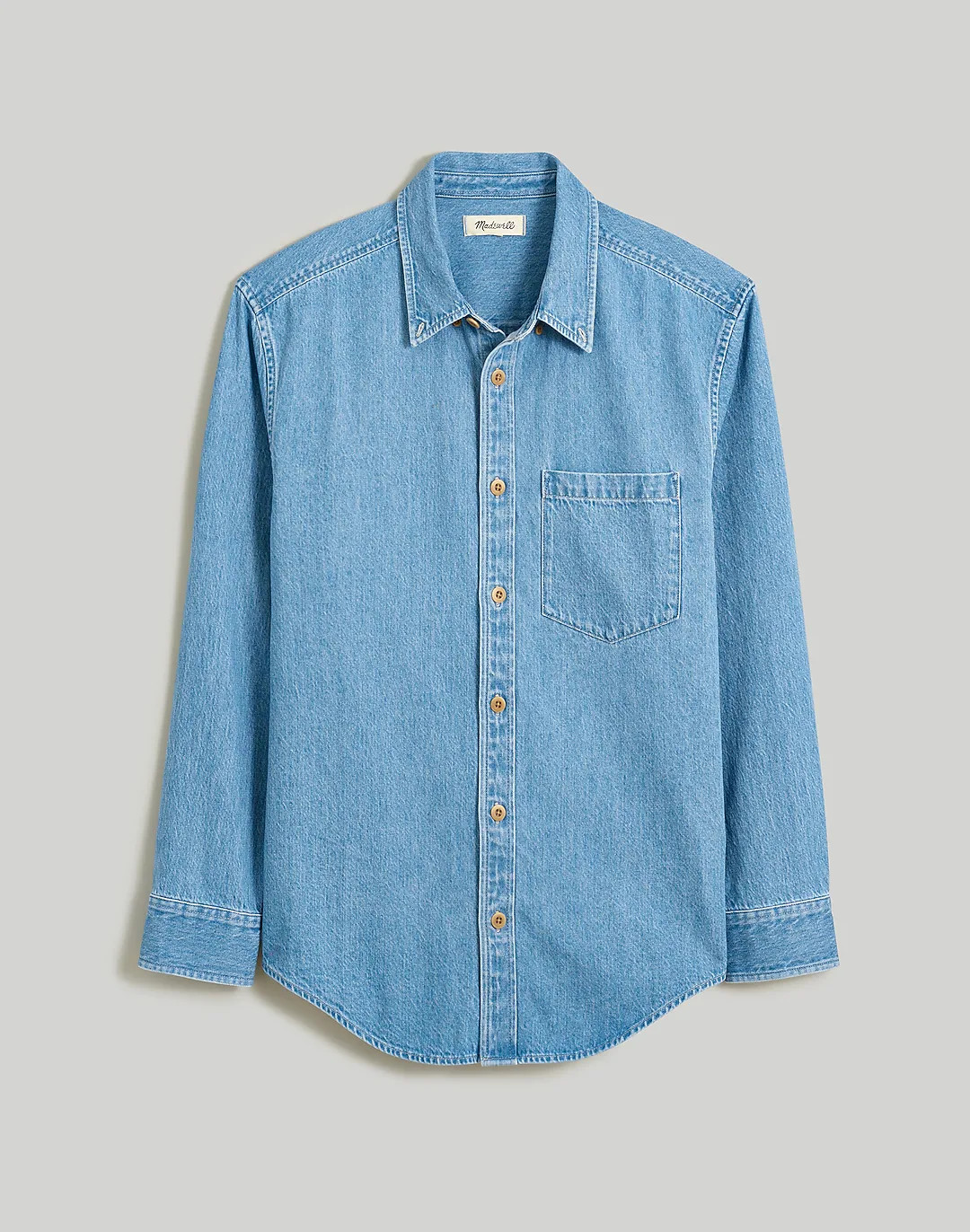 Denim Easy Long-Sleeve Shirt in Kersey Wash | Madewell