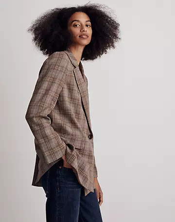 Caldwell Double-Breasted Blazer in Wardlow Plaid | Madewell