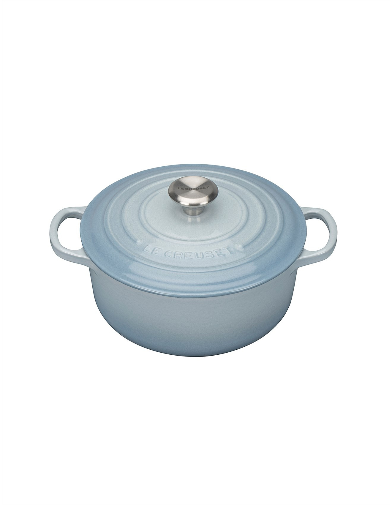 Cast Iron Round Casserole Coastal Blue 20cm 2.4L | David Jones (Australia & New Zealand)