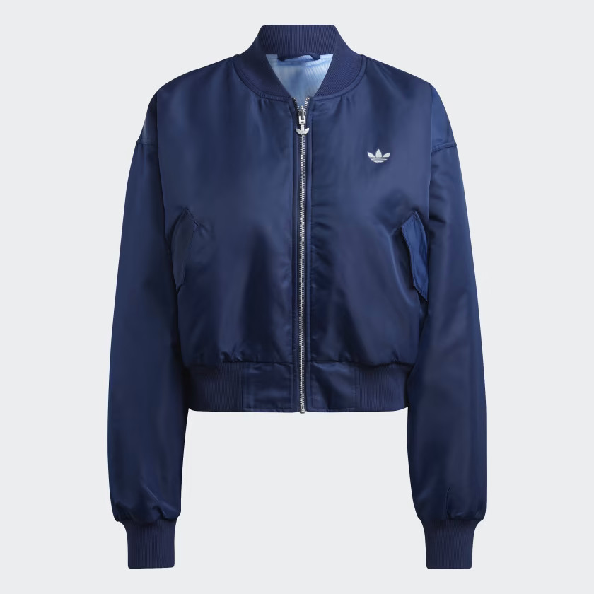 adidas Originals Reversible Crop Bomber Jacket - Blue | adidas Canada | adidas (CA)