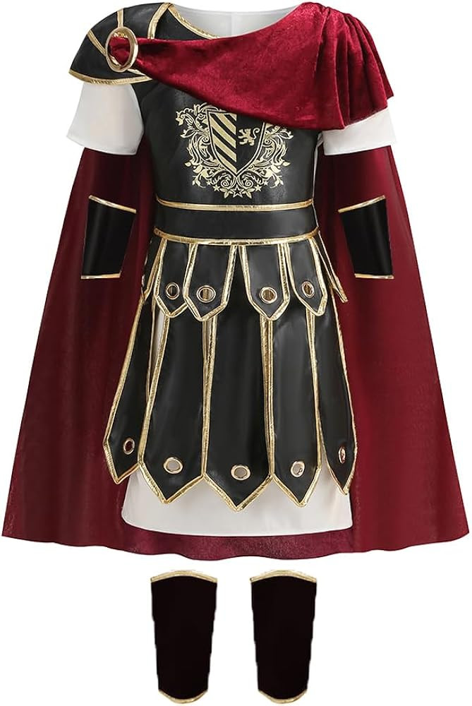 yolsun Boys Roman Soldier Costume Kids Warrior Knight Costume Brave Medievel Gladiator Halloween ... | Amazon (US)