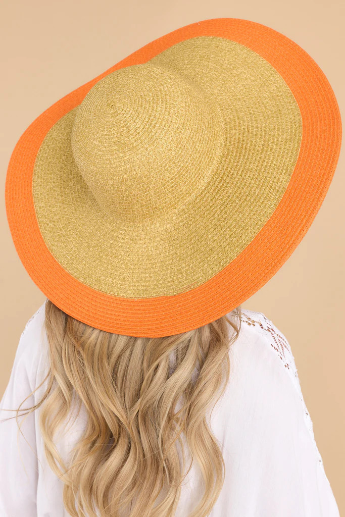 For The Joy Of It Tangerine Straw Hat | Red Dress 