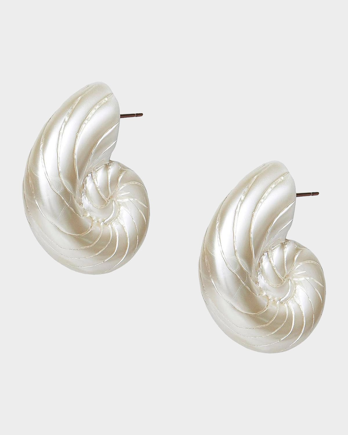 Nautilus 14K-Gold-Plated Stud Earrings | Neiman Marcus