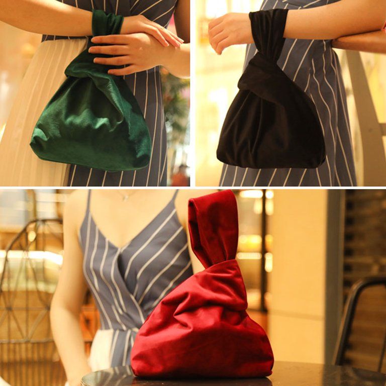 TOTOKA Women Handbag Tote Satin Vintage Velvet Handbag Travel Bags Coin Purse | Walmart (US)