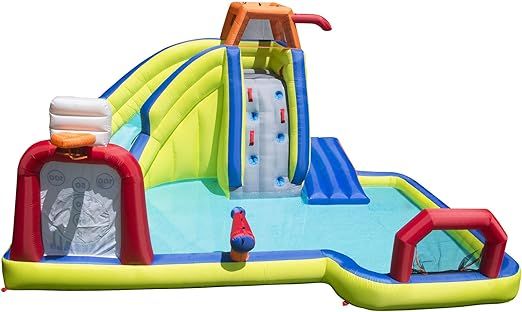 BANZAI Inflatable Arcade Splash Water Park - Slide, Splash & Have a Blast! - SkeeBall Toss, Socce... | Amazon (US)