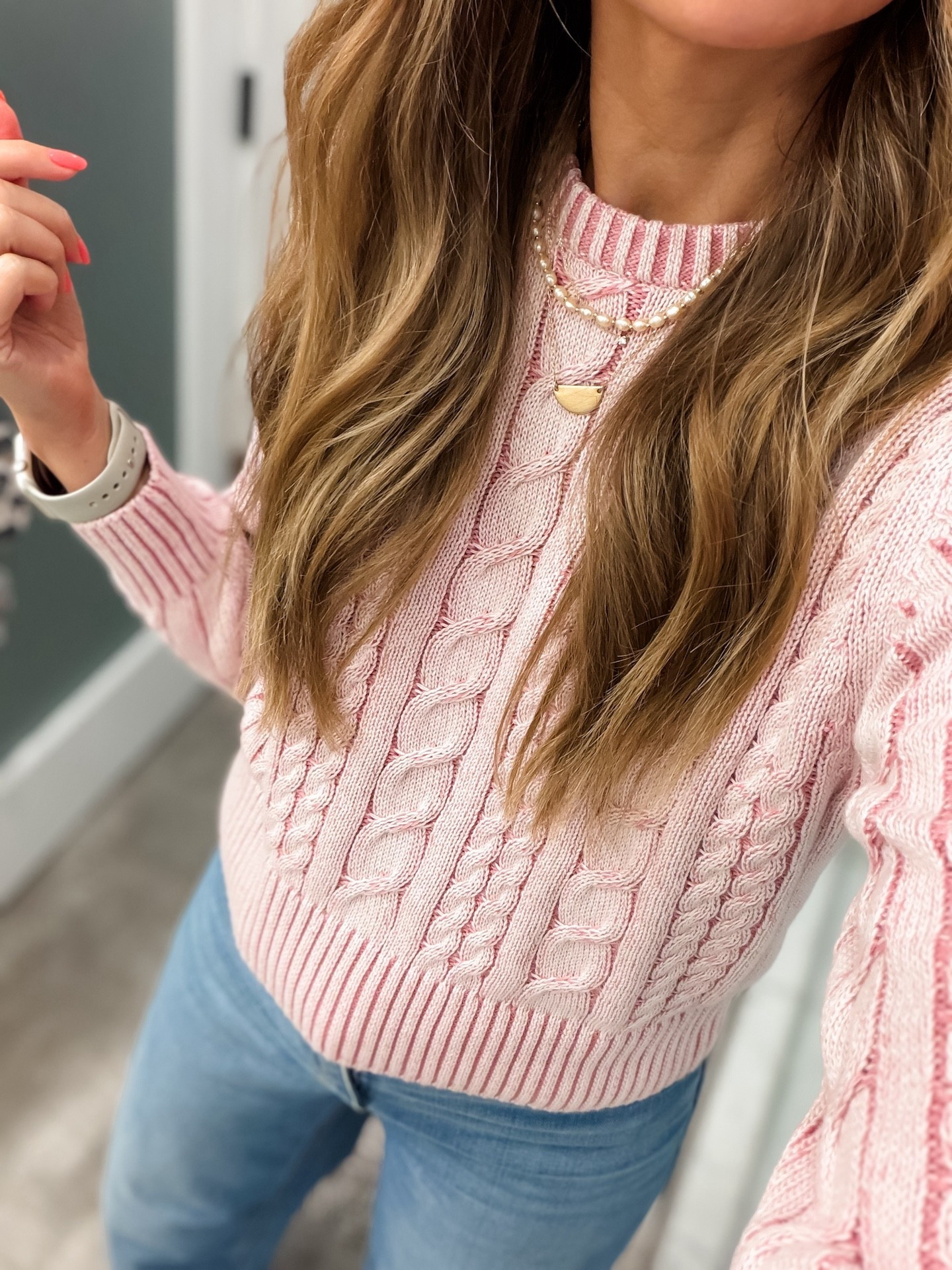 New pink sweater from target! Also comes in a pretty blue. It’s 100% cotton and a soft material. 

Sizing: I’m wearing an extra small. I would say that it runs pretty true to size. 

#LTKootd #LTKOver40 #LTKmomlife