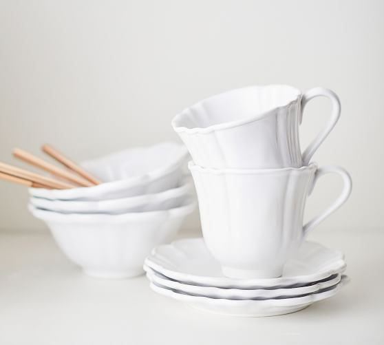 Monique Lhuillier Juliana Scalloped Mug | Pottery Barn (US)