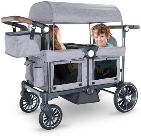 Kinder King Folding Wagon Stroller for 2 Kids, All-Terrain Baby Stroller Wagon Outdoor, Removable... | Amazon (US)