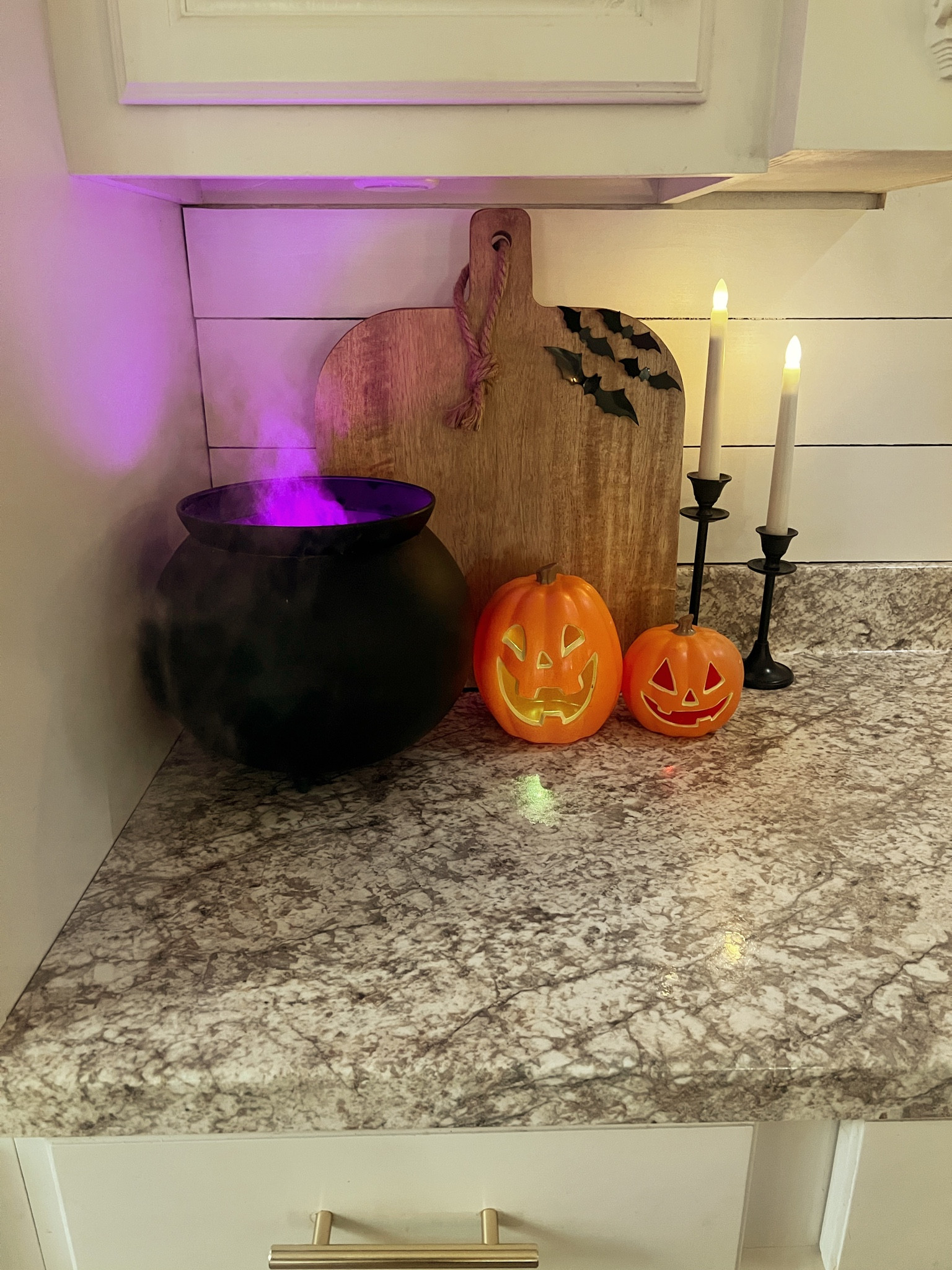 Spooky fall cauldron