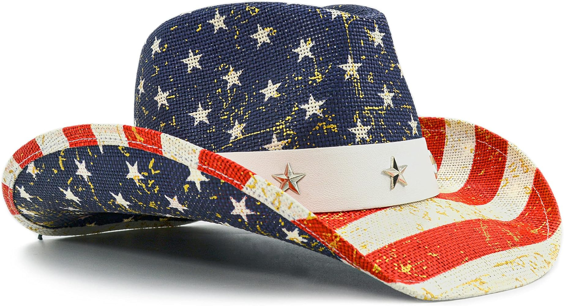 American Flag Cowboy Cowgirl Hat Patriotic USA Western Hat 4th of July Party Parade Rodeo Cowgirl... | Amazon (US)