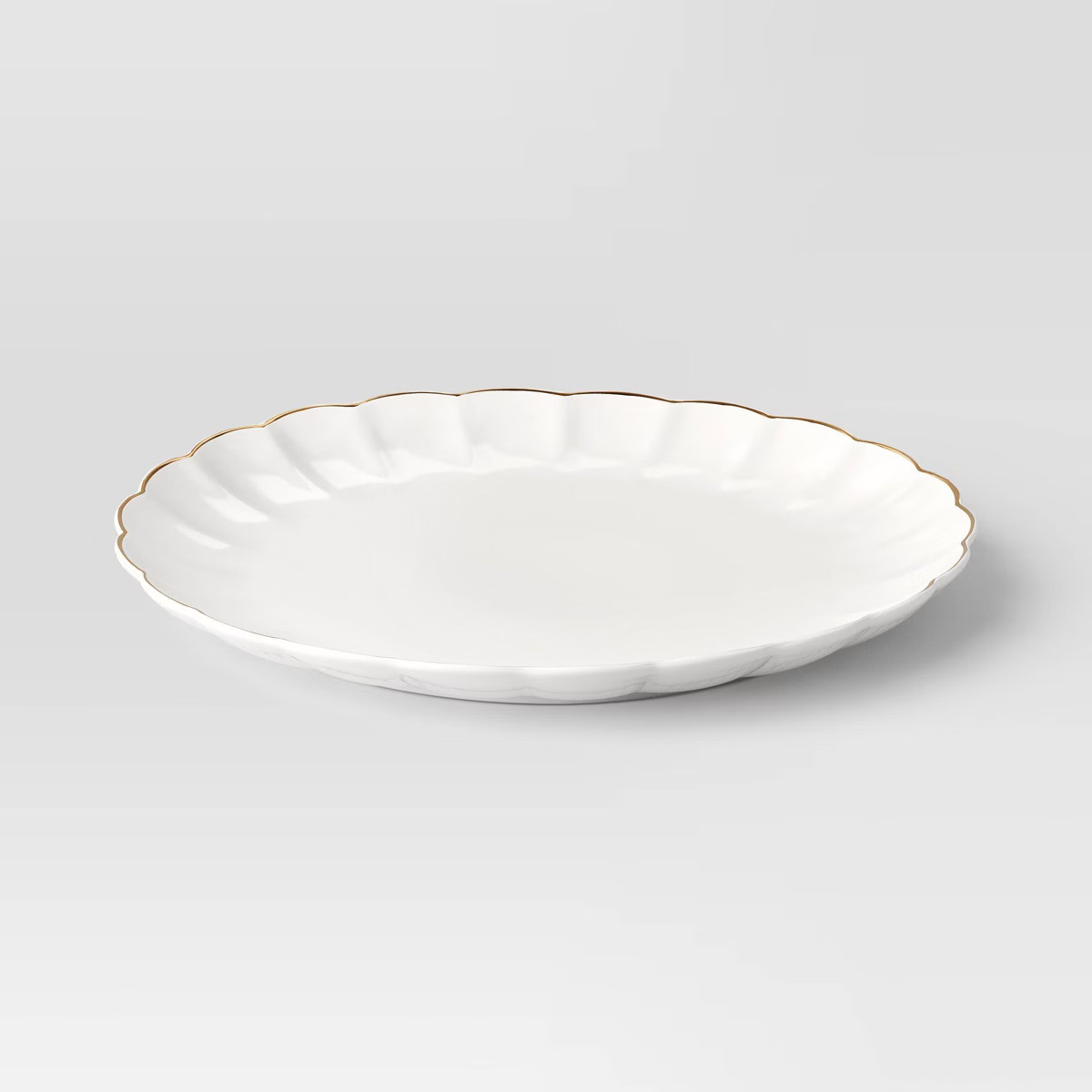 Serve Platter Scalloped Gold Rim - Threshold™ | Target