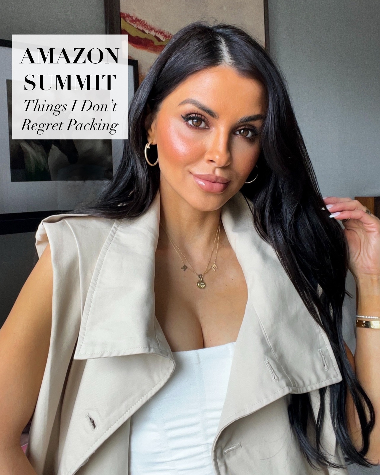 Things I don’t regret packing for the Amazon creator Summit 
Gucci Giglio small 
Armani eyeshadows in shades cashew
Lip liner in shade anywhere caffeine 
Anastasia lip gloss 
Aritzia pants in size 00
Amazon Aritzia dupe pants wearing an XS

#LTKOver40 #LTKTravel #LTKootd