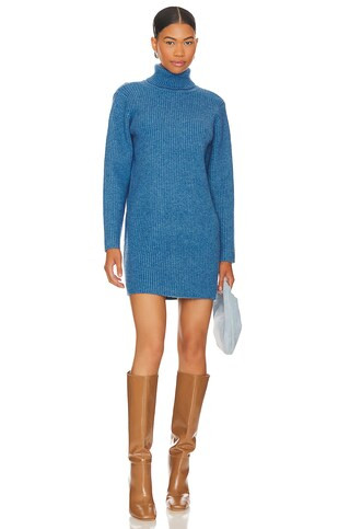 Line & Dot Barton Mini Sweater Dress in Cobalt Blue from Revolve.com | Revolve Clothing (Global)