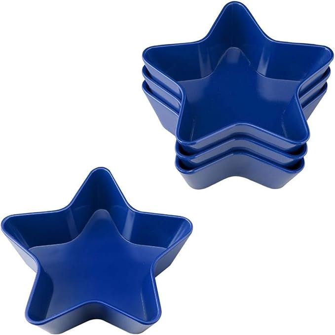Supreme Housewares, Blue Gourmet Art 4-Piece Patriotic Star Melamine 5 1/2-inch Bowl, Dessert | Amazon (US)