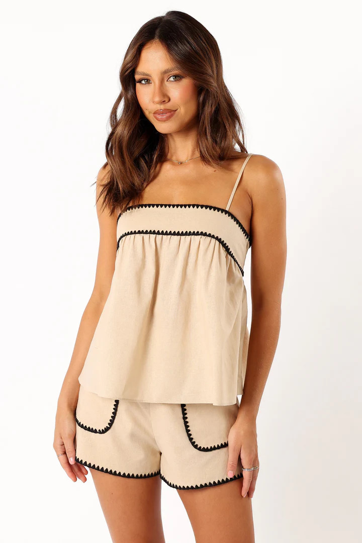 Lila Short Set - Cream Black | Petal & Pup (US)