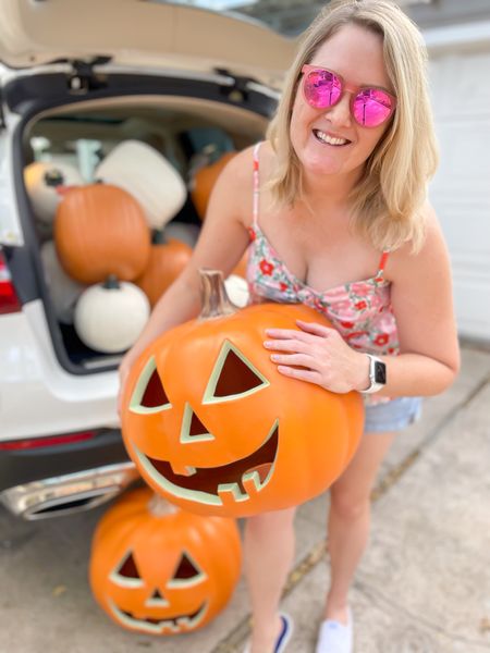 These exact Jack o Lanterns are out of stock, but I found some other awesome ones! Just add remote LED candles! 

#LTKSeasonal #LTKHoliday #LTKHalloween