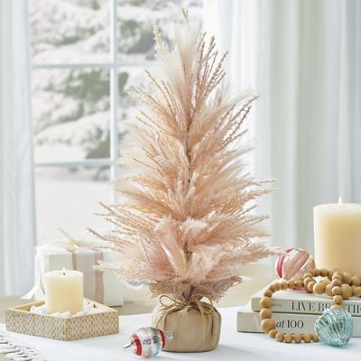 Tabletop Pink Pampas Tree | Grandin Road | Grandin Road