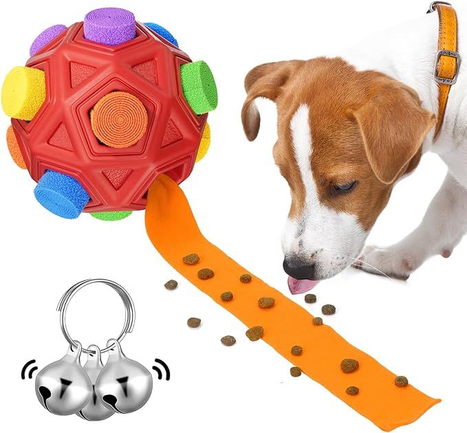 luckdoor Interactive Dog Toys Snuffle Ball Encourage Natural Foraging Skills,Slow Food Training t... | Amazon (US)