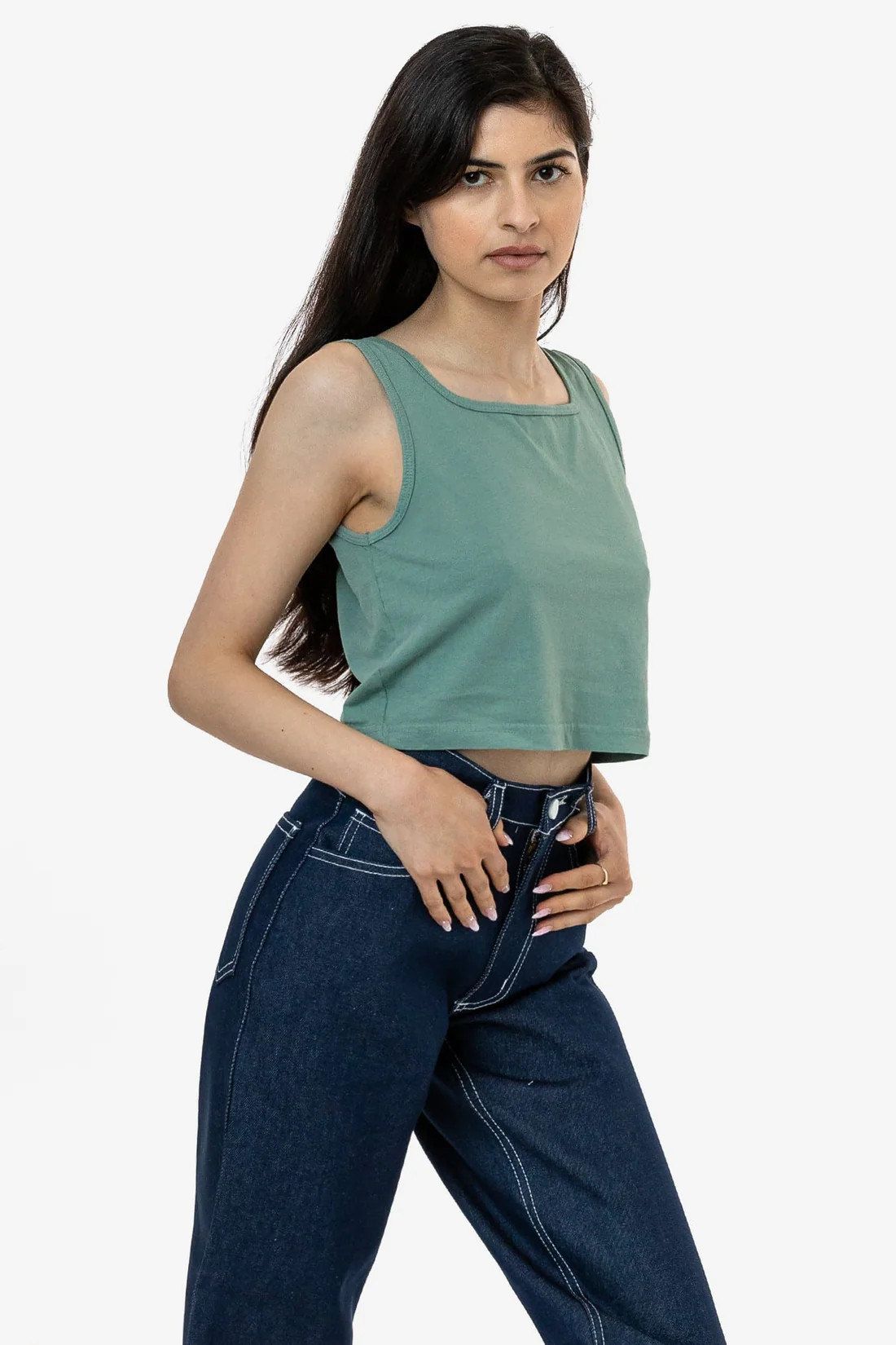 1822GD - Garment Dye Crop Tank | Los Angeles Apparel