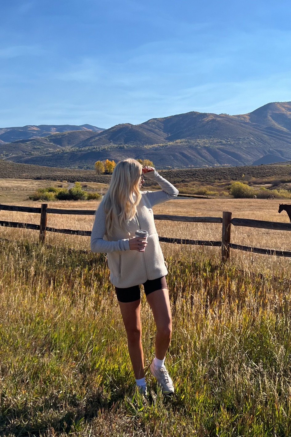 Aspen walk outfit : 6 in shorts, m in vest, small in tee, true size sneakers 