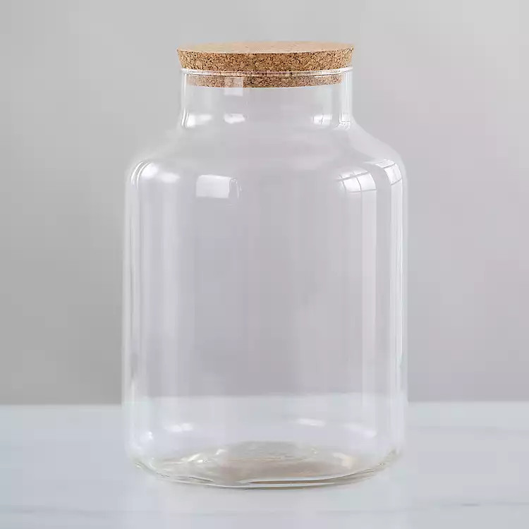 Tapered Glass Jar with Cork Lid, 10 in. | Kirkland's Home