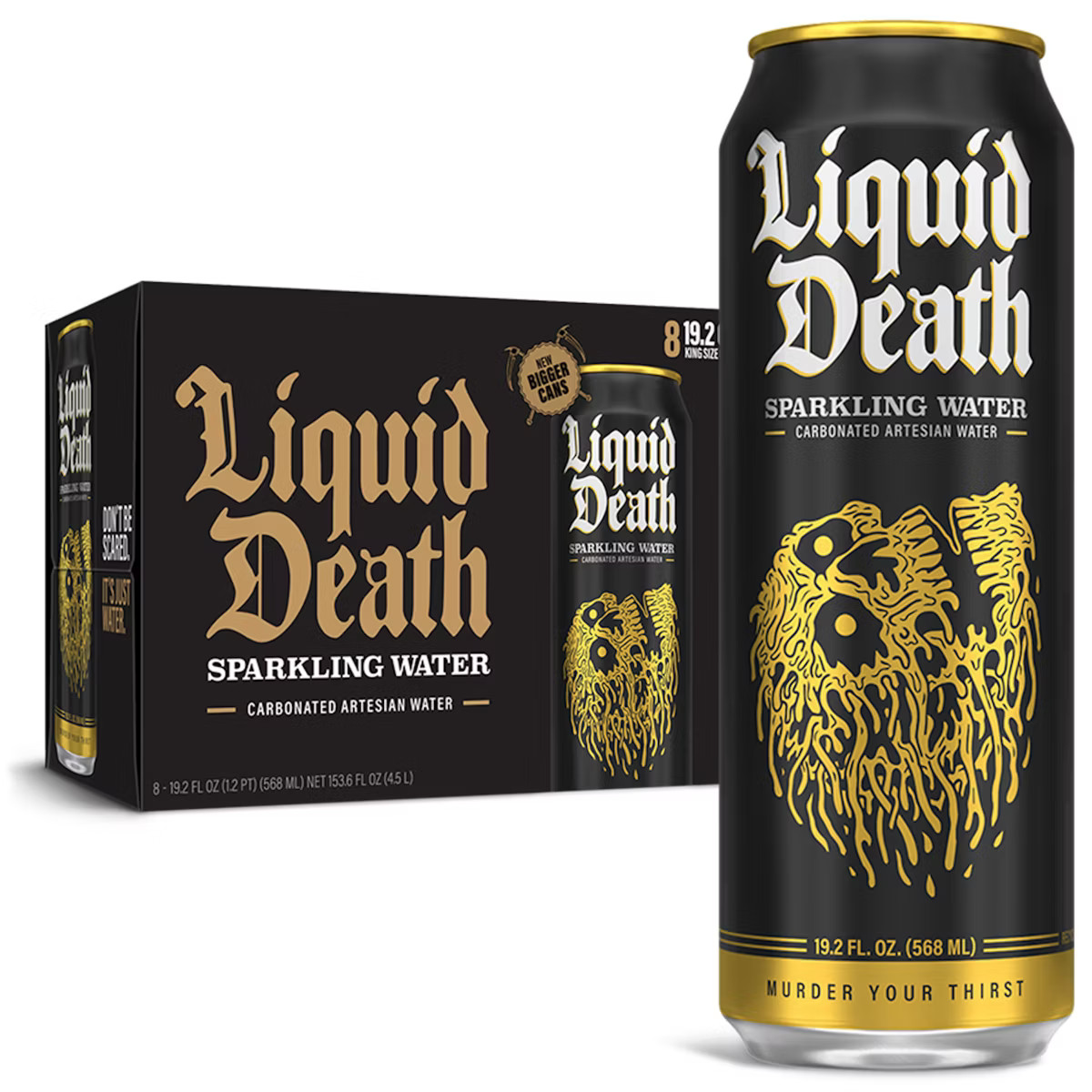 Liquid Death 100% Sparkling Mountain Water - 8pk/19.2 fl oz Cans | Target