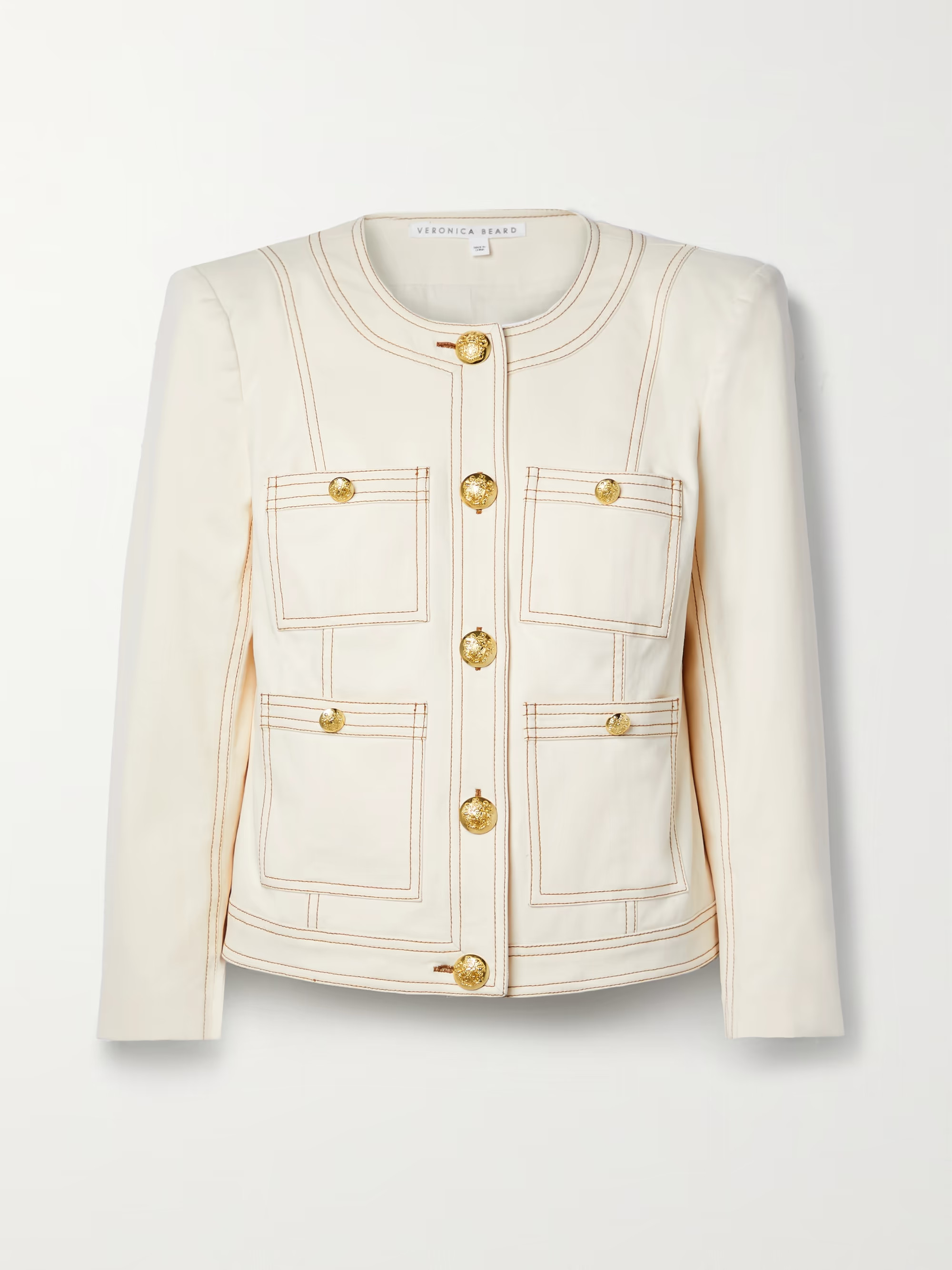 VERONICA BEARD Ferazia cotton-blend canvas jacket | NET-A-PORTER | NET-A-PORTER (US)