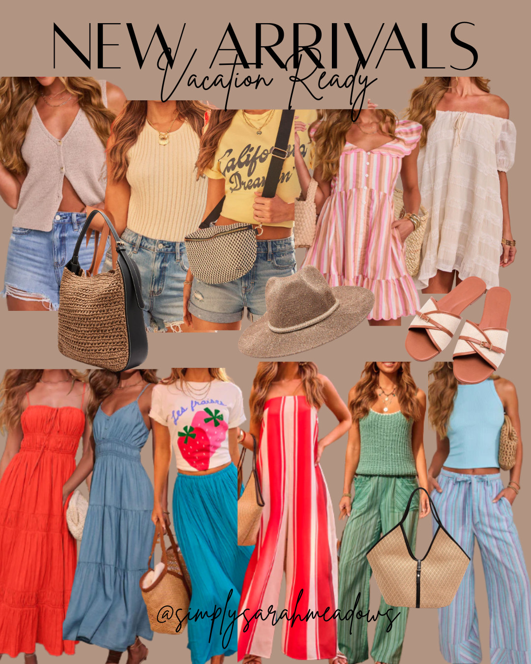 Vacation mode ON! These new arrivals are giving effortless, throw-on-and-go vibes! From breezy maxi dresses to comfy sets and the cutest straw accessories, everything is lightweight, flattering, and perfect for spring break or summer trips. I love how easy these pieces are to mix + match for day to night looks! Use code MARCH35 for 35% off, stack with code SPRING25 today only for an additional $25 off your $125 order. 
#LTKStyle #LTKTravel #LTKSpring #VacationStyle #ResortWear #SpringOutfits #SummerLoading #BeachVacation #MomStyle #EffortlessStyle #CasualChic 

 #LTKSpringSale #LTKOver40 #LTKSaleAlert