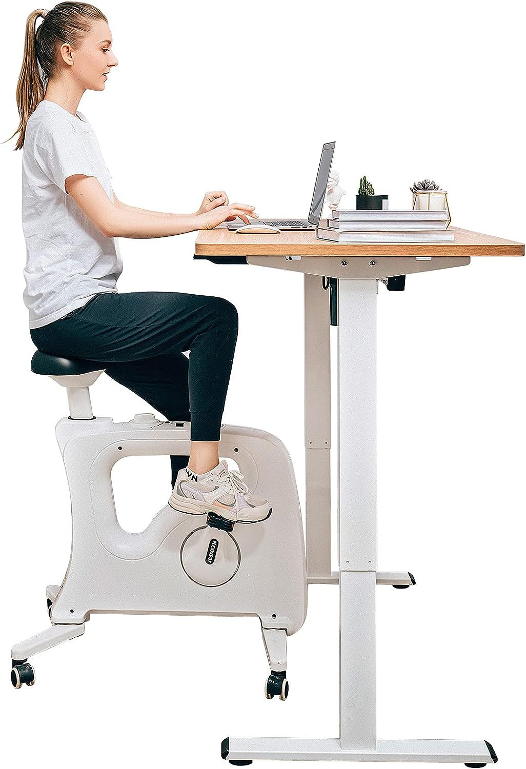 Famous TikTok Desk Bike Chair Sit2Go® FlexiSpot Home Workstation Stand up Folding Exercise Desk ... | Amazon (US)