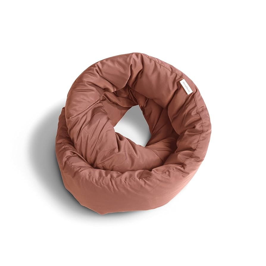 Huzi Infinity Pillow - Home Travel Soft Neck Scarf Support Sleep (Terracotta) | Amazon (US)
