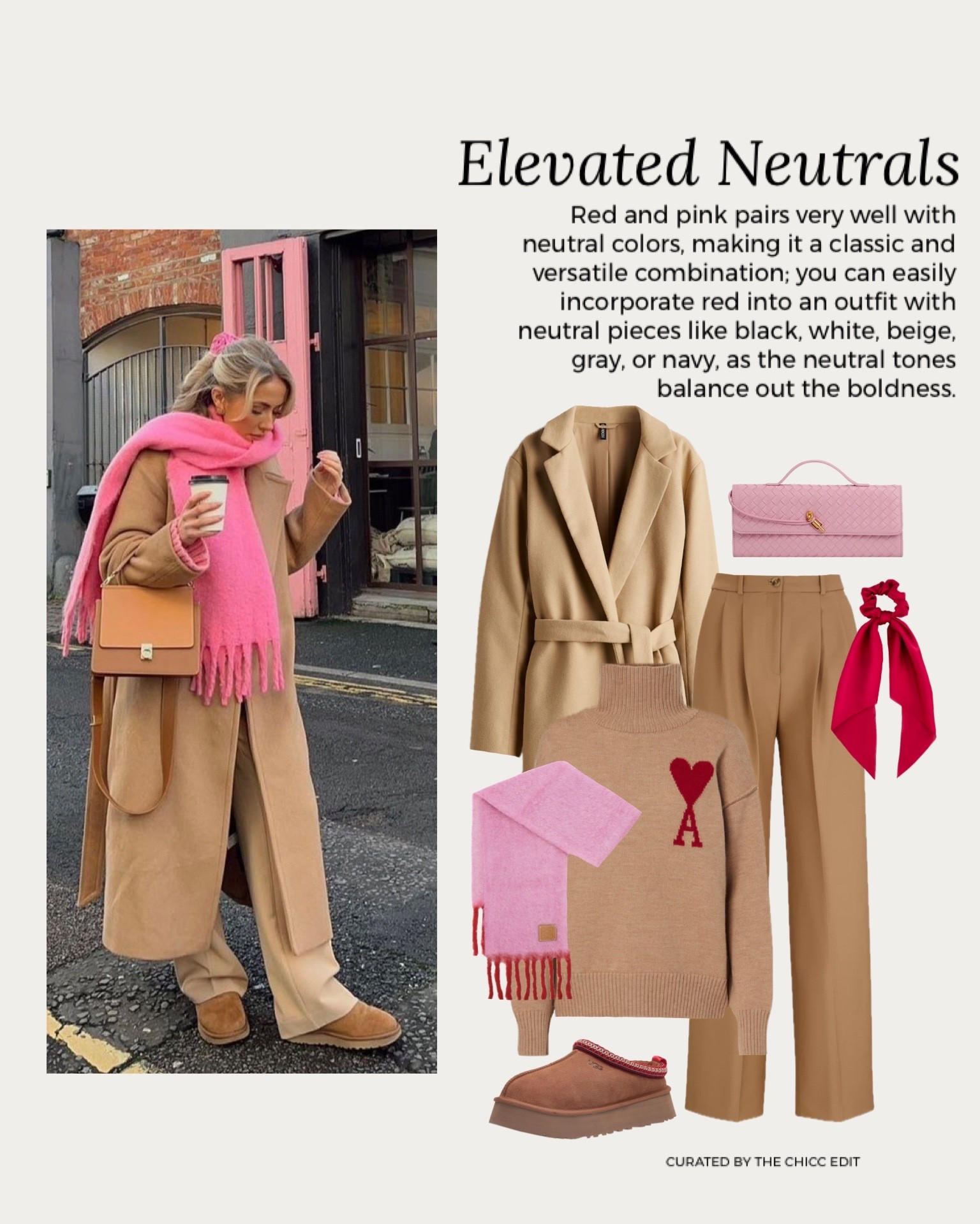 🩷❤️🤎 Shop the look 🤎❤️🩷

#ootd #uggs #coat #workwear #dupe clutch hairbow red pink scarf socks 

#LTKFindsUnder100 #LTKFindsUnder50 #LTKootd