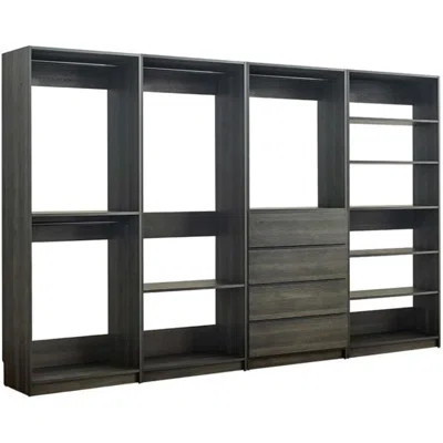 Home Imports Emporium Oak Freestanding Walk in Wood Closet System with Modular Wood Storage Design | Wayfair North America