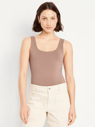 Fitted Double-Layer Scoop-Neck Tank Top | Old Navy | Old Navy (US)