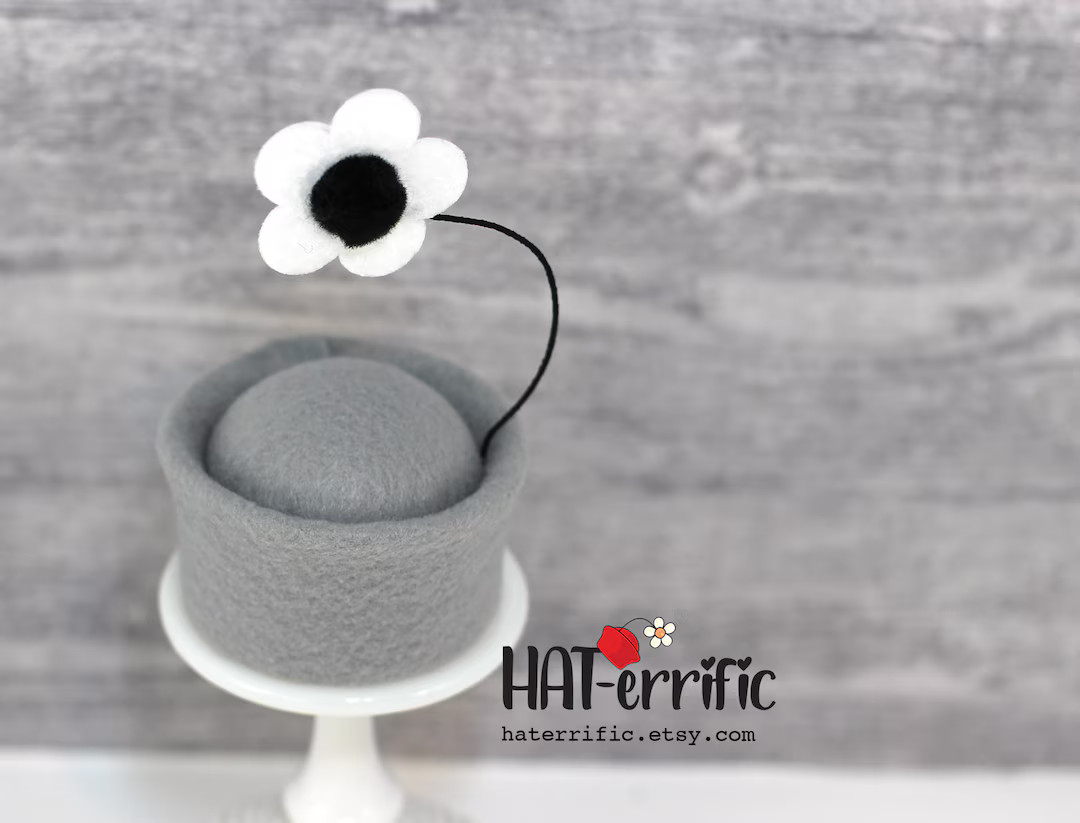 Steamboat Minnie Inspired Hat, Vintage Black and White Felt Tugboat Disney Headpiece, Retro Disne... | Etsy (US)