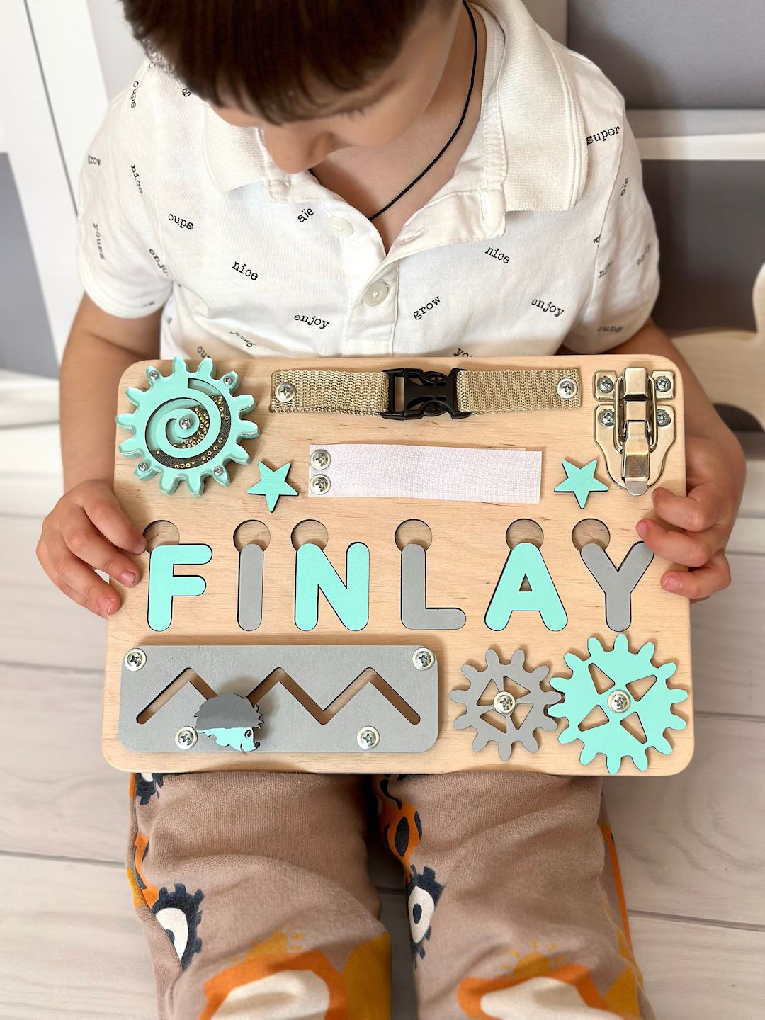Activity Board for Boy, Montessori Toy, Custom Name Board, Busy Board 1 Year Old, Baby Name Puzzl... | Etsy (US)