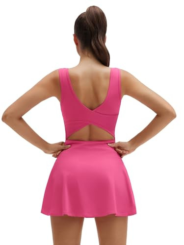 SUUKSESS Tennis Dress with Shorts Underneath Easy Peasy Athletic Dress for Women Golf Workout Act... | Amazon (US)